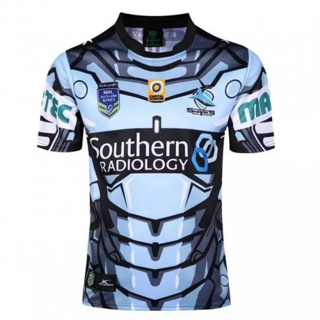  Cronulla Sharks 2016 men’s slim-fit rugby league jersey in official club colours