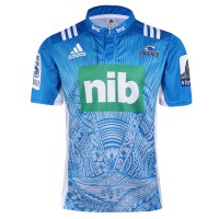 Maillot de Rugby Extérieur Blues 2017 Homme Manches Courtes