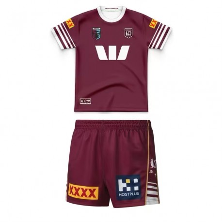 Queensland Maroons 2026 Kids Home Rugby Kit