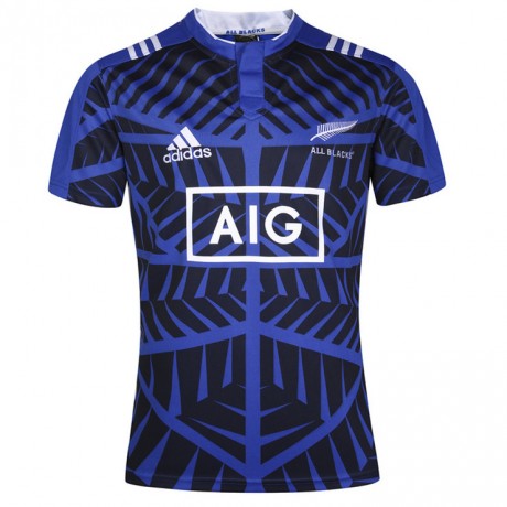 2017 All Blacks men’s slim-fit performance rugby jersey with tri‑star and fern design