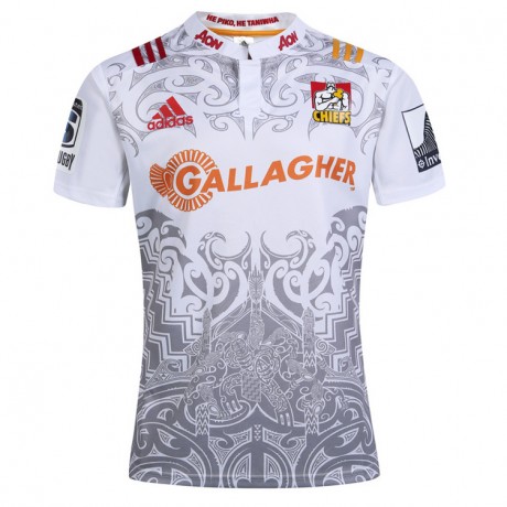 2016–17 Chiefs men’s away rugby jersey in ClimaLite with Waikato River pattern
