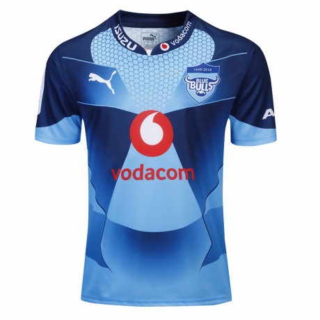  2019 Bulls Men’s Super Rugby Home Jersey – Blue Retro Rugby Shirt
