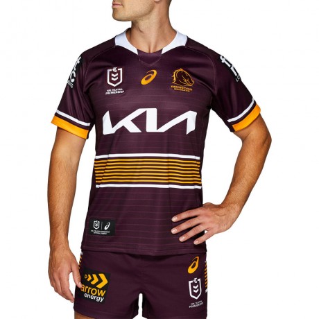 Brisbane Broncos Men's Home Rugby Jersey 2022 – Authentic NRL Jersey