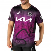 Tee-shirt d’entraînement rugby noir 2024 Brisbane Broncos Homme