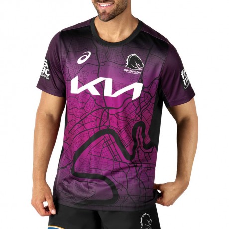 Brisbane Broncos 2024 Training Tee – Official Men’s Rugby Shirt