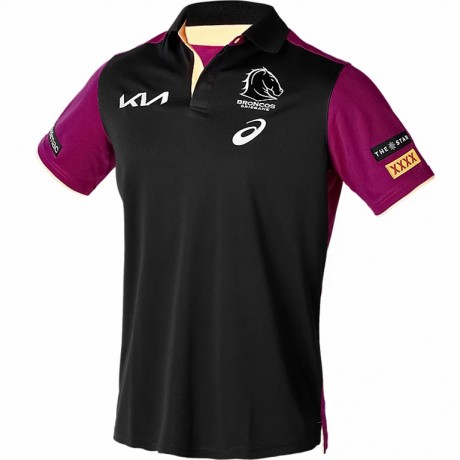 Brisbane Broncos 2024 Media Polo | Official Mens Rugby Shirt