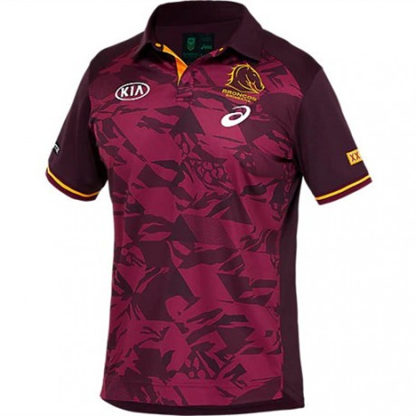  Brisbane Broncos Training Polo 2021 – Official Lightweight Rugby Shirt