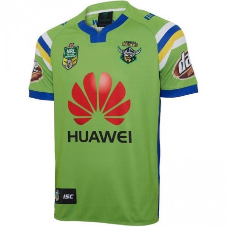 Canberra Raiders 2017 men’s home NRL jersey with ISC performance fabric
