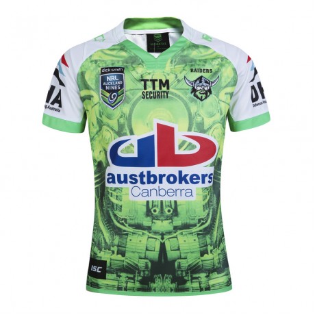 Canberra Raiders 2016 Auckland Nines jersey slim fit ISC performance fabric