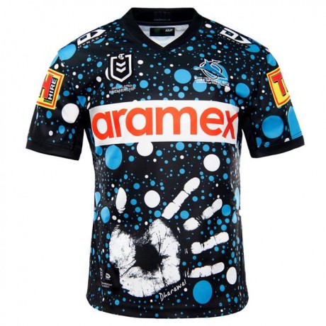 Cronulla Sharks Indigenous Rugby Jersey 2021 | Cultural & Athletic Fit