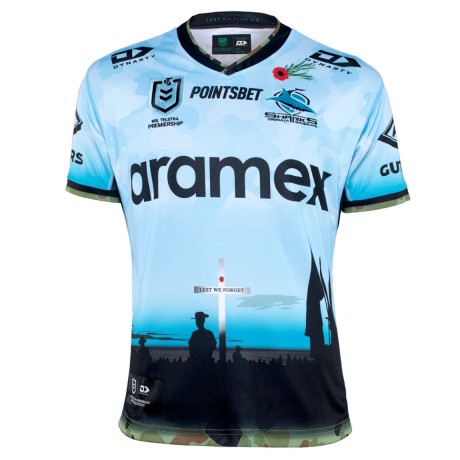 Cronulla Sharks Anzac Jersey 2022 | Men’s Commemorative Rugby Top