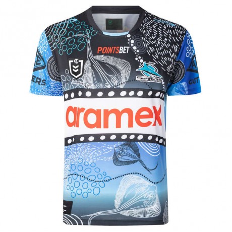 Cronulla Sharks Indigenous Rugby Jersey 2024 – Authentic NRL Gear