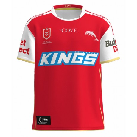 Dolphins Mens Heritage Jersey 2023 – Official NRL Rugby Shirt