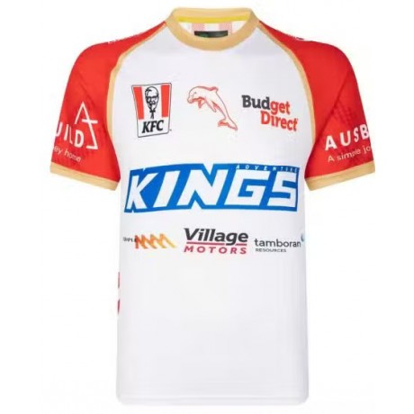 Dolphins Men's White Training Rugby Jersey 2023 | Lightweight & Moisture-Wicking
