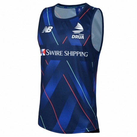 Fiji Drua Men's Blue Training Rugby Singlet 2025 – Lightweight & Breathable