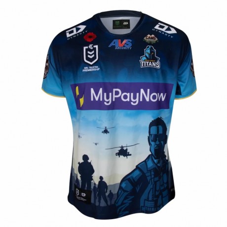 Gold Coast Titans Anzac Jersey 2023 – Official Rugby Tribute Shirt