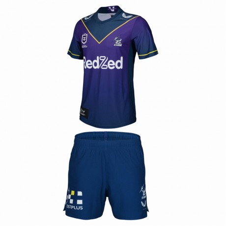 Melbourne Storm Kids Home Rugby Kit 2021 | Official NRL Kids Jersey and Shorts