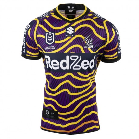 Melbourne Storm Mens Indigenous Rugby Jersey 2022 – Official NRL Jersey