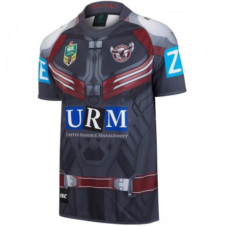 Manly Warringah Sea Eagles 2017 Marvel Falcon NRL jersey slim-fit by ISC