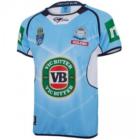  NSW Blues 2017 men’s State of Origin jersey with performance ventilation and embroidered crest