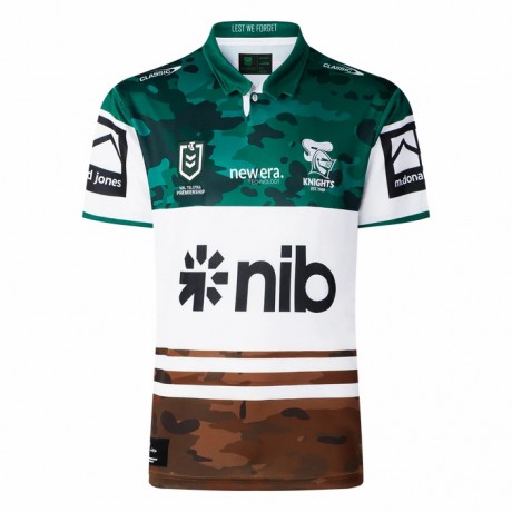 Newcastle Knights Mens Anzac Round Rugby Jersey 2025 – Commemorative and Performance-Driven