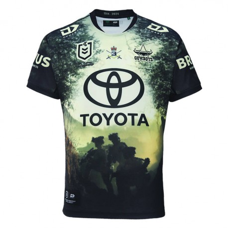 Cowboys Defence Rugby Jersey 2024 – 3rd Brigade Tribute, Official NRL