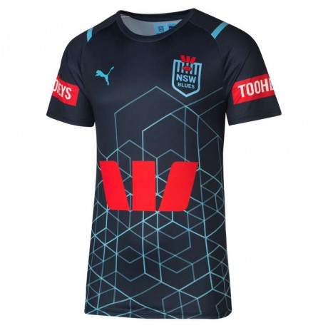 NSW Blues Training Rugby Tee 2024 – Official State of Origin Puma