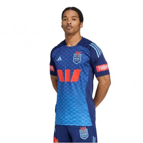 NSW Blues Performance Training Rugby Tee 2025 – Official adidas Gear
