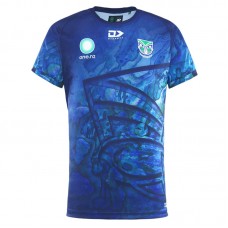 New Zealand Warriors Mens Warm Up Paua Rugby Tee 2025