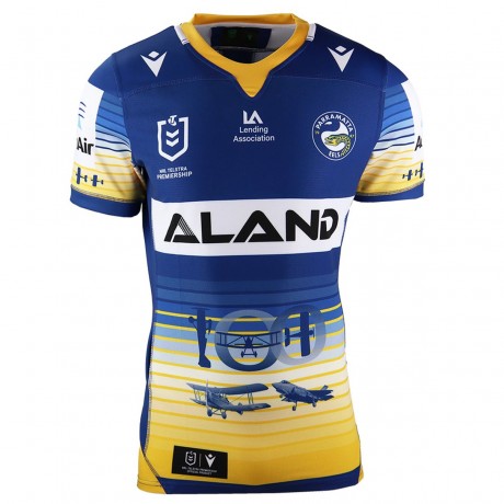 Macron Parramatta Eels RAAF 100 Jersey | Official ANZAC Rugby Shirt
