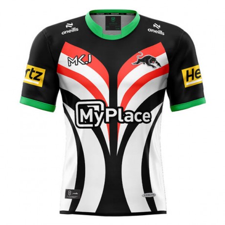 Penrith Panthers Men's Warm Up Rugby Tee 2025 – Retro Style & Performance