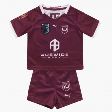 QLD Maroons Kids Home Rugby Kit 2022
