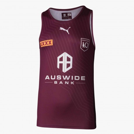 QLD Maroons Men's Training Rugby Singlet 2023 | Official Puma NRL Gear