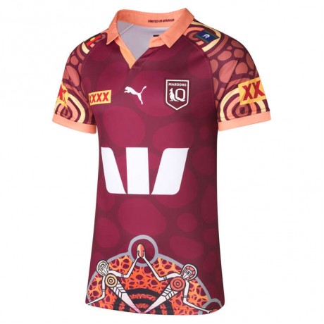 QLD Maroons Indigenous Rugby Jersey 2024 – Official State of Origin