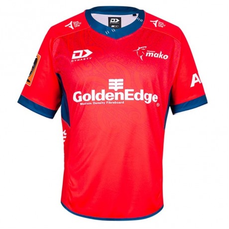 Official Tasman Mako Home Rugby Jersey 2020 – Bold Red Design