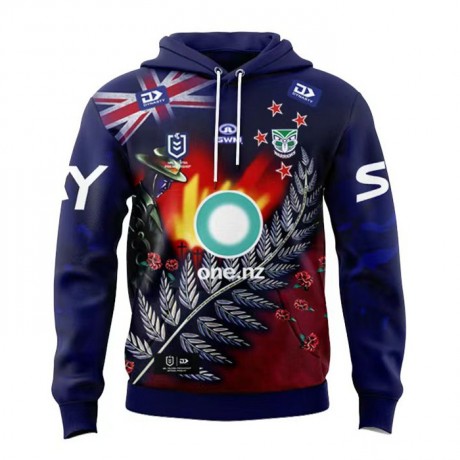 2024 Warriors Anzac Hoodie – Official NZ Rugby Fleece