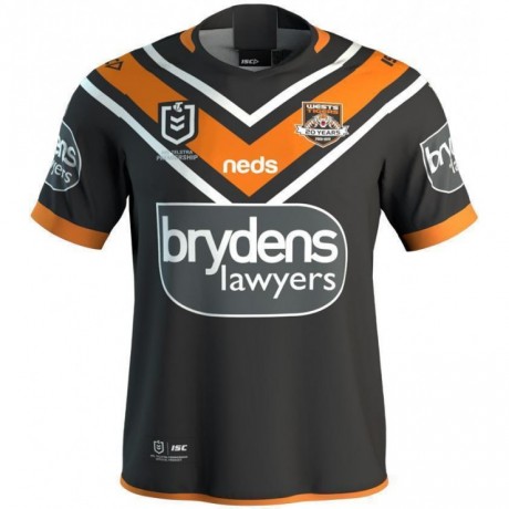 Wests Tigers 2019 Men's Home Jersey | Official Replica Rugby Shirt