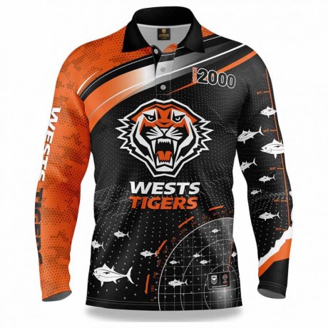 Wests Tigers Fishing Shirt 2022 | NRL Fan Outdoor Gear