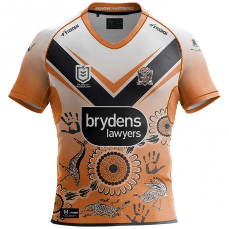 Wests Tigers Mens Indigenous Rugby Jersey 2024 | Official NRL Eco Jersey
